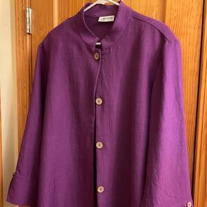 Cali and York Purple Pant and Blouse Set (Pants XL, Top 2x)